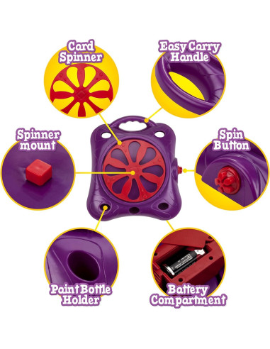 Kit de Arte Spin & Paint Creative Kids - 27 Piezas Multicolor