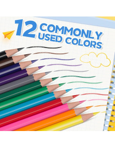 Lápices de Colores Aigybobo 1152 Pre-afilados 96 Paquetes 2