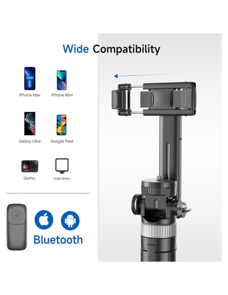 Trípode para Teléfono ZZR SEVEN X60, Altura 182.88 cm Trípode para Teléfono ZZR SEVEN X60, Altura 182.88 cm