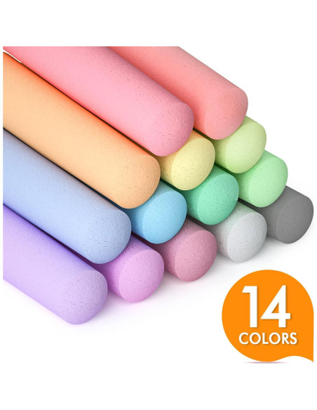 Tiza de Acera Feela 168 Piezas Jumbo 14 Colores Tiza de Acera Feela 168 Piezas Jumbo 14 Colores