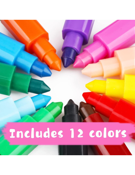 Crayones Apilables Hxezoc 20 Piezas Multicolor para Niños Crayones Apilables Hxezoc 20 Piezas Multicolor para Niños