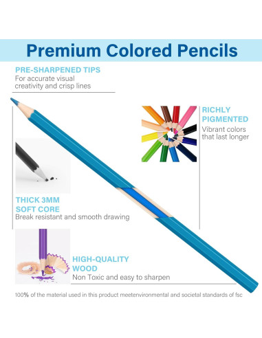 Set de 48 Lápices de Colores V-Opitos Pre-afilados