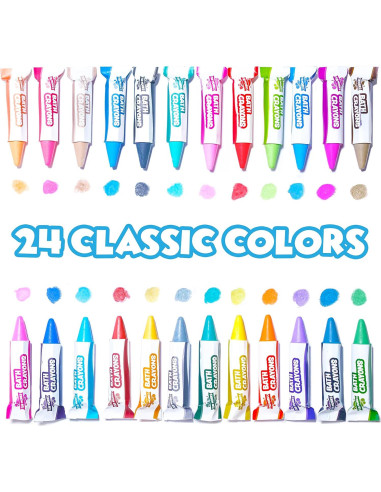 Crayones de Baño Tub Works 24 Colores No Tóxicos