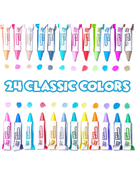 Crayones de Baño Tub Works 24 Colores No Tóxicos Crayones de Baño Tub Works 24 Colores No Tóxicos