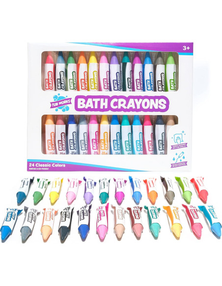 Crayones de Baño Tub Works 24 Colores No Tóxicos Crayones de Baño Tub Works 24 Colores No Tóxicos