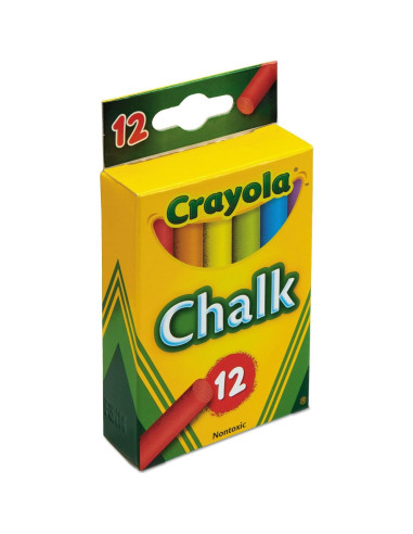 Tiza Crayola 510816 12 Palos Colores Asortidos