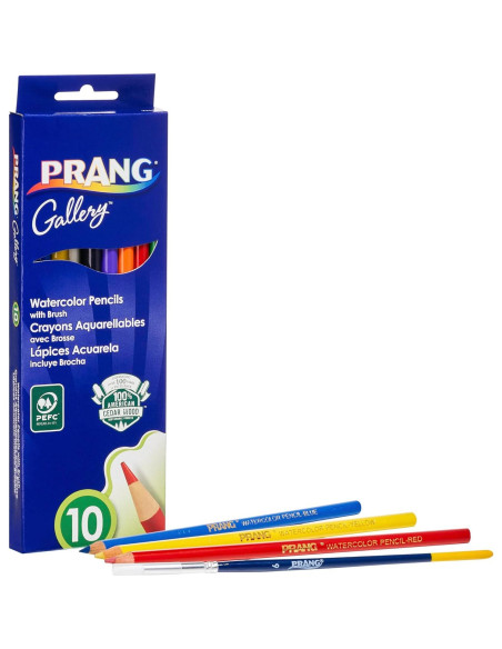 Lápices de colores acuarelables Prang 10 unidades con pincel Lápices de colores acuarelables Prang 10 unidades con pincel