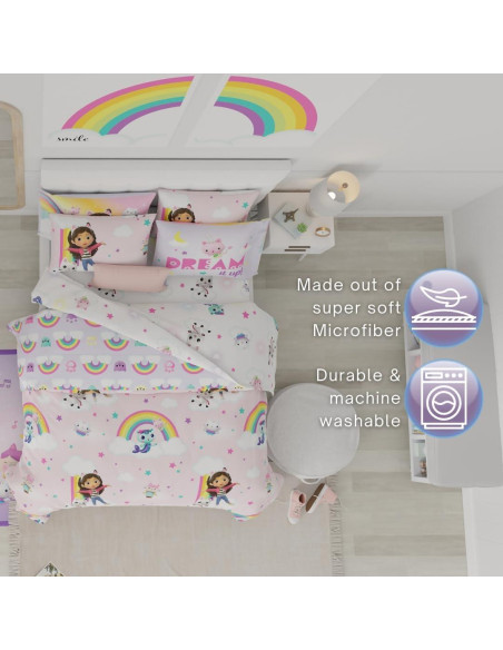 Juego de Cama Gabby's Dollhouse Franco 7 Piezas Queen Juego de Cama Gabby's Dollhouse Franco 7 Piezas Queen