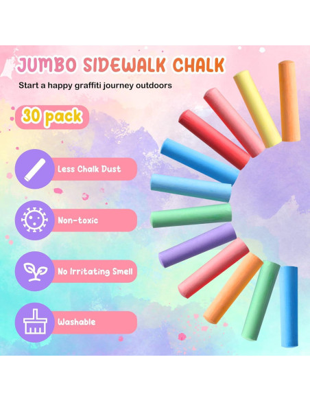 Juego de Tiza Jumbo Chivertion 120 Piezas Colores Vivos Juego de Tiza Jumbo Chivertion 120 Piezas Colores Vivos