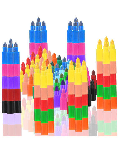 Crayones Apilables WXJ13 18 Piezas 12 Colores para Niños