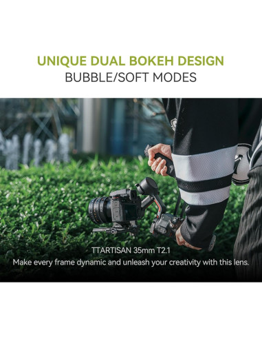 Lente de Cine TTArtisan 35mm T2.1 para Nikon Z - Gran Angular