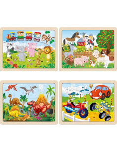 Rompecabezas de Madera MJBLKEREN 24 Piezas Animales 2