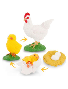 Juego Educativo Ciclo de Vida de Pollos LC JoyCre 4 Figuras