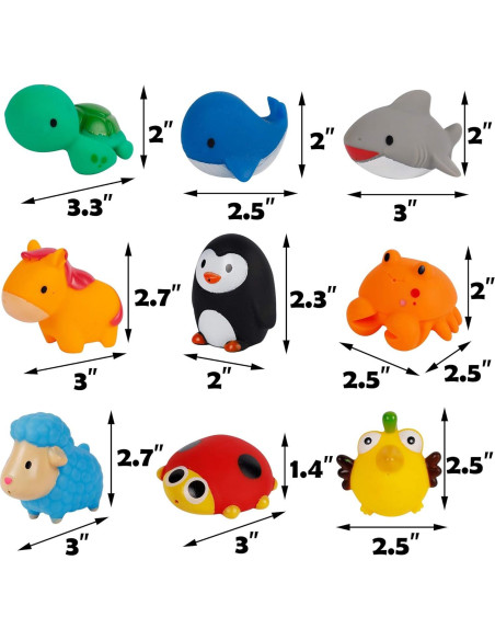 Juego de 18 Juguetes de Baño Cllayees Animales Flotantes Juego de 18 Juguetes de Baño Cllayees Animales Flotantes