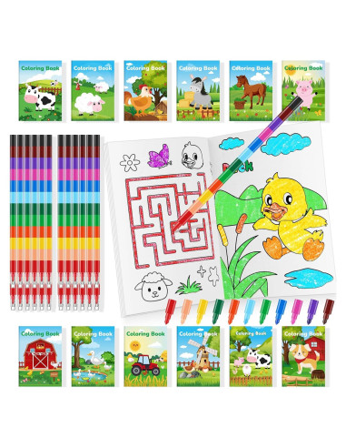 BenLouis 24 Libros de Colorear de Granja para Niños