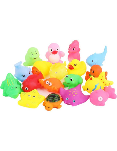 Juego de 18 Juguetes de Baño Manmel Animales Marinos