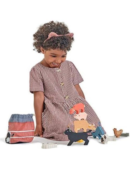 Set de Granja Apilable Tender Leaf Toys - Juguete de Madera Set de Granja Apilable Tender Leaf Toys - Juguete de Madera