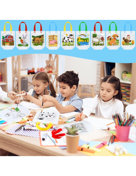Bolsas de Sorpresa de Granja 45 Pcs Kakctyen para Colorear Bolsas de Sorpresa de Granja 45 Pcs Kakctyen para Colorear