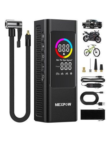 Compresor de Aire Portátil NEXPOW NP27 150 PSI Batería 12000mAh