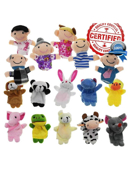 Juego de Marionetas de Dedo HavnaBall - 16 Piezas para Niños Juego de Marionetas de Dedo HavnaBall - 16 Piezas para Niños