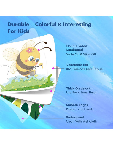 Juego de Memoria Hebayy 72 Tarjetas Animales Educativas