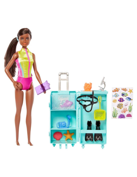 Juego de Barbie Biologa Marina con Laboratorio Móvil y Accesorios Juego de Barbie Biologa Marina con Laboratorio Móvil y Accesorios