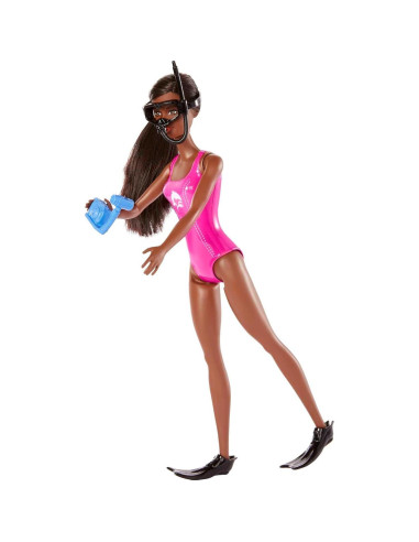 Juego de Barbie Biologa Marina con Laboratorio Móvil y Accesorios