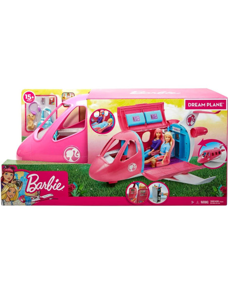Juego de avión Barbie Dreamplane con 15 accesorios Juego de avión Barbie Dreamplane con 15 accesorios