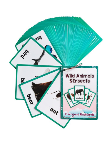 Tarjetas de Aprendizaje Lilias Animales Salvajes y Marinos
