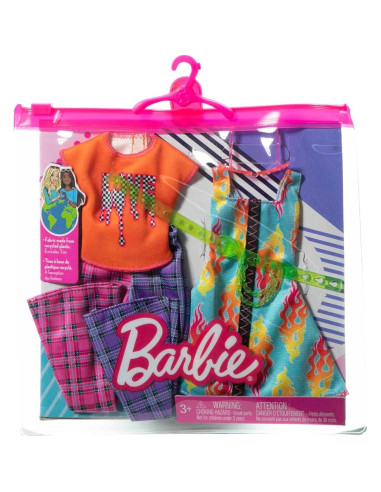 Conjunto de Ropa Barbie 2 Atuendos Rock 'n Roll y Accesorios