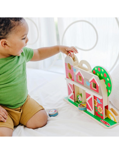 Melissa & Doug GO Tots Granja de Madera - 4 Discos Doble Cara Melissa & Doug GO Tots Granja de Madera - 4 Discos Doble Cara