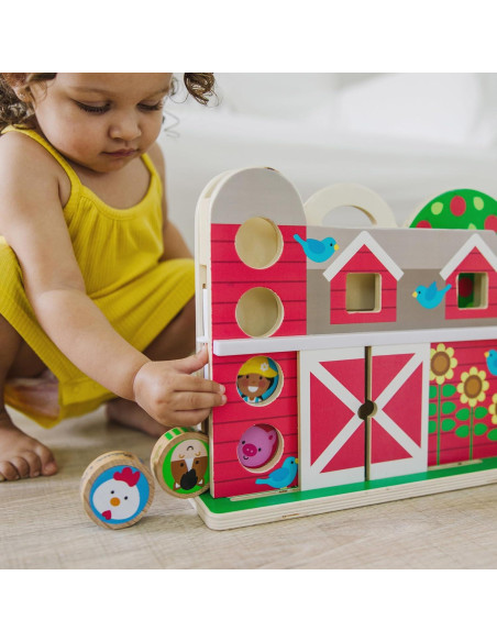 Melissa & Doug GO Tots Granja de Madera - 4 Discos Doble Cara Melissa & Doug GO Tots Granja de Madera - 4 Discos Doble Cara