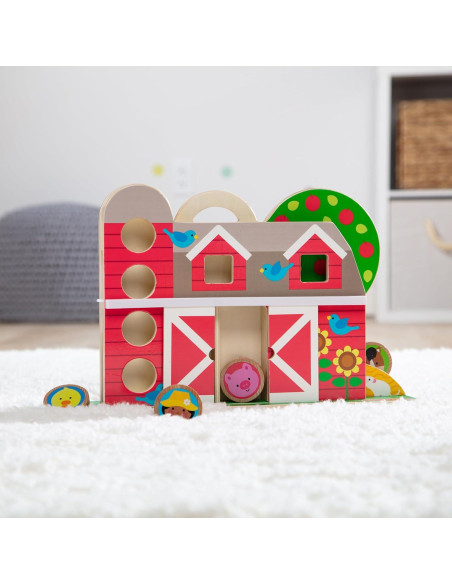 Melissa & Doug GO Tots Granja de Madera - 4 Discos Doble Cara Melissa & Doug GO Tots Granja de Madera - 4 Discos Doble Cara