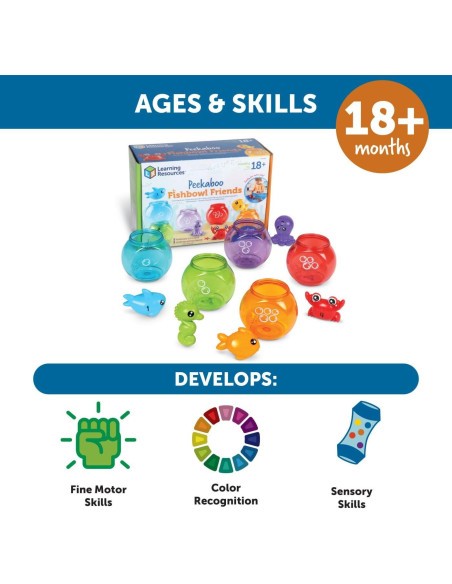 Amigos del Acuario Peekaboo Learning Resources, 10 Piezas Amigos del Acuario Peekaboo Learning Resources, 10 Piezas