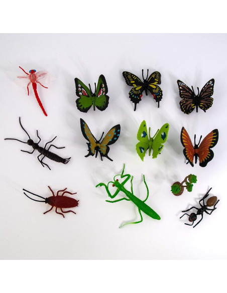 Juego de Figuras de Insectos Deluxebase - 12 Miniaturas con Tubo Juego de Figuras de Insectos Deluxebase - 12 Miniaturas con Tubo