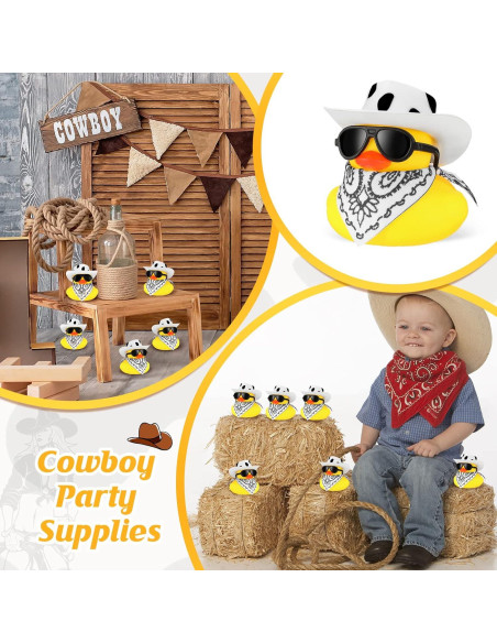 Set 36 Patitos de Goma Sosation Vaquero con Accesorios Set 36 Patitos de Goma Sosation Vaquero con Accesorios