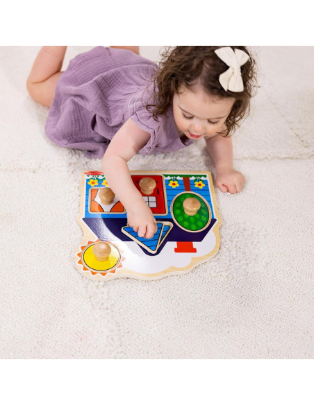 Rompecabezas de Madera Jumbo Melissa & Doug 2-Pack Granja y Formas Rompecabezas de Madera Jumbo Melissa & Doug 2-Pack Granja y Formas