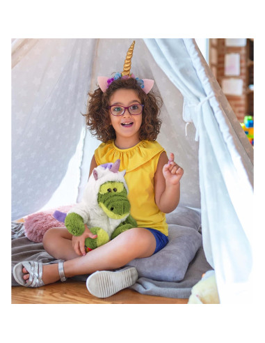 Peluche Cocodrilo Unicornio DolliBu 30 cm Suave y Tierno