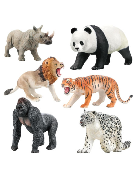 Figuras de Animales de Safari Fistone - Jumbo 6 Piezas Figuras de Animales de Safari Fistone - Jumbo 6 Piezas