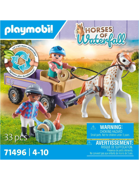 PLAYMOBIL Carroza con Pony 71496 y Picnic para Niños PLAYMOBIL Carroza con Pony 71496 y Picnic para Niños