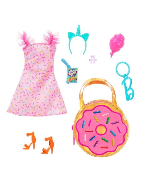 Accesorios para Muñecas Barbie - Bolsa Donut y Vestido Dulce Accesorios para Muñecas Barbie - Bolsa Donut y Vestido Dulce