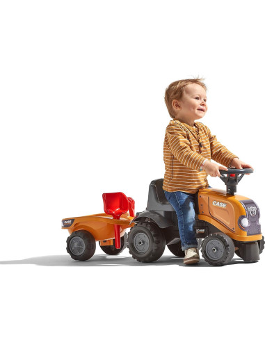 Tractor Case CE con Remolque y Pala, Juguete para Niños