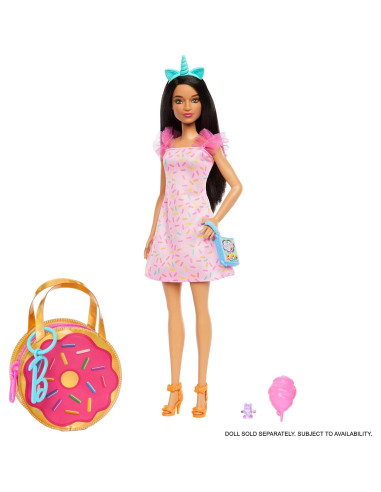 Bolsa de Accesorios para Muñecas Barbie con Vestido y 5 Piezas