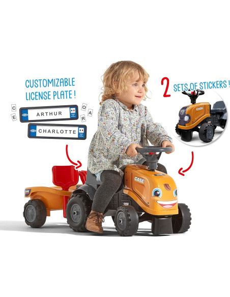 Tractor Case CE con Remolque y Pala, Juguete para Niños Tractor Case CE con Remolque y Pala, Juguete para Niños