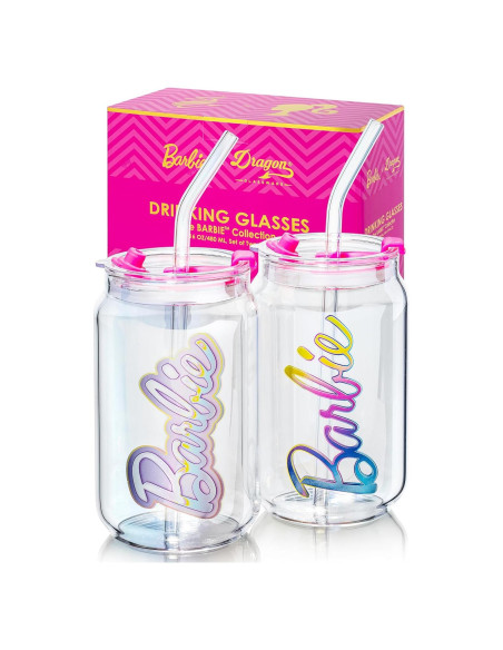 Tazas de Vidrio Dragon Glassware x Barbie - Set de 2 - 473 ml Tazas de Vidrio Dragon Glassware x Barbie - Set de 2 - 473 ml