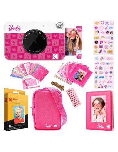 Cámara Digital Instantánea Kodak x Barbie 5MP Rosa