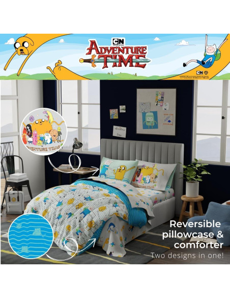 Juego de Cama Franco Adventure Time 7 Piezas Completo Juego de Cama Franco Adventure Time 7 Piezas Completo