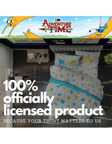 Juego de Cama Franco Adventure Time 7 Piezas Completo