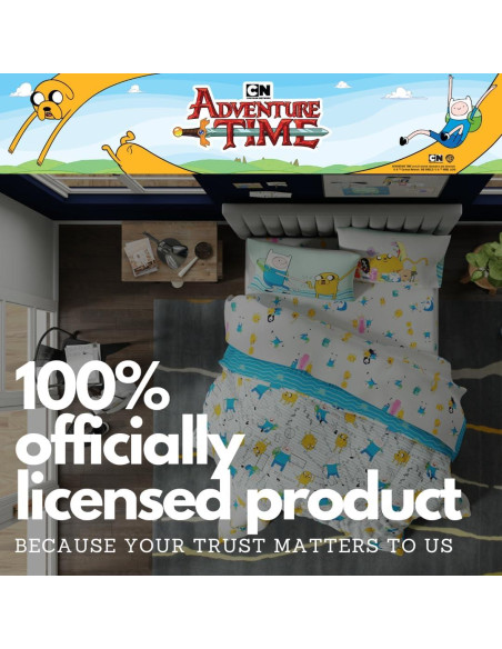 Juego de Cama Franco Adventure Time 7 Piezas Completo Juego de Cama Franco Adventure Time 7 Piezas Completo