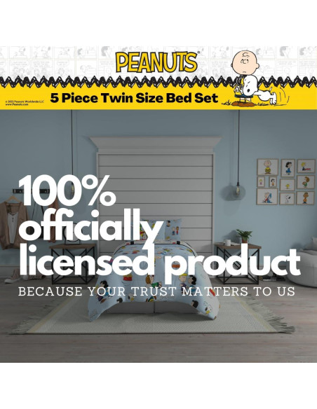 Juego de Cama Peanuts Franco 5 Piezas Microfibra Twin Juego de Cama Peanuts Franco 5 Piezas Microfibra Twin
